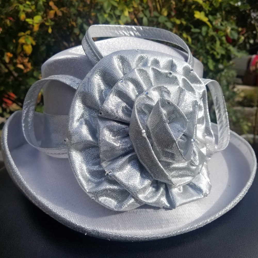 Ann Marie Silver Church Hat